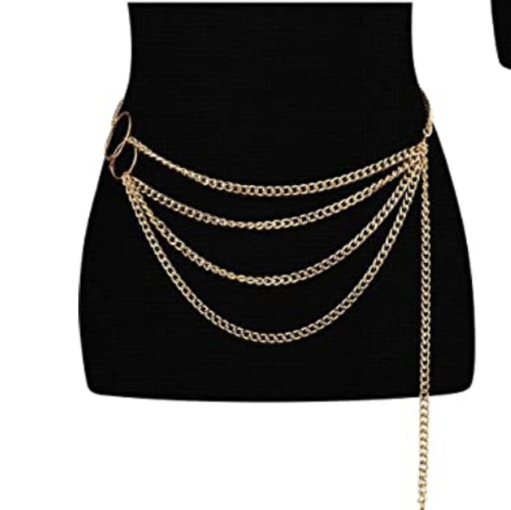 ⬇️ Gold Belly Chain Body Jewelry Waist Multi-Layer - Picture 2 of 4